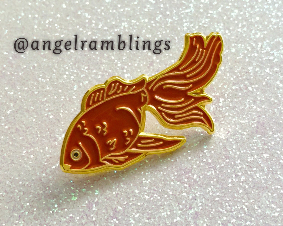Gorgeous Goldfish Enamel Pin Badge - Etsy