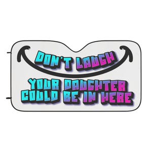 Funny Car Sun Shades, Unique Auto Sunshade, Car Accessories, Gift for Dads, UV Protection, Father&#39;s Day Gift