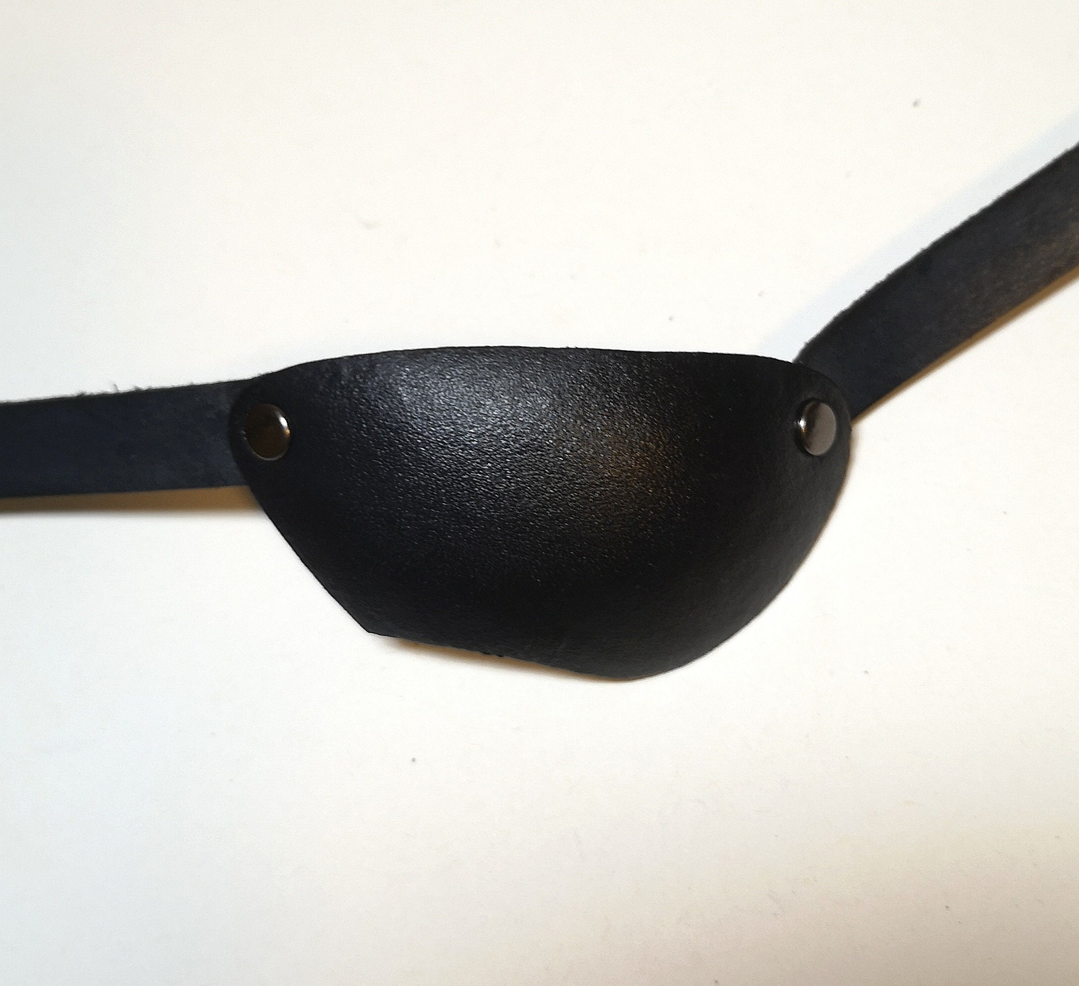  Handmade Slim Black or Brown Real Leather Eye Patch