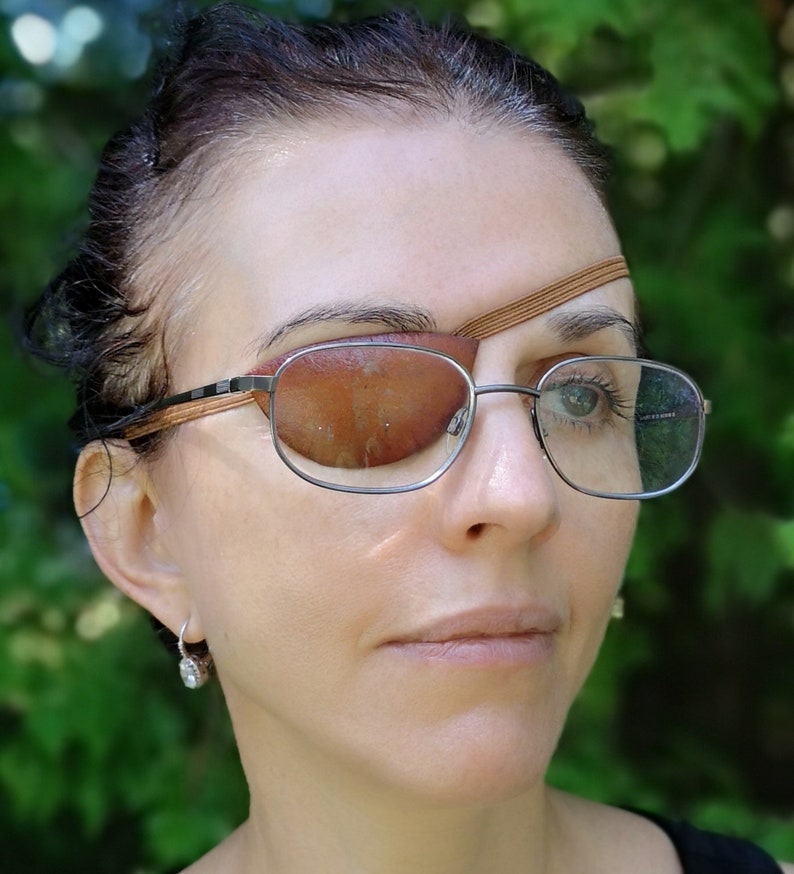 Handmade Real Leather Eye Patch Eyepatch Elastic Straps. Etsy