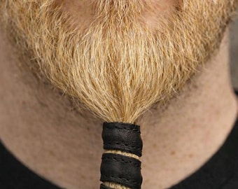 Handgefertigter Leder Haarschmuck. Bart Perlen Pferdeschwanz Wrap Pferdeschwanz Inhaber Haargummi Leder Wrap Cosplay. Zubehör Dreadlocks Motorrad