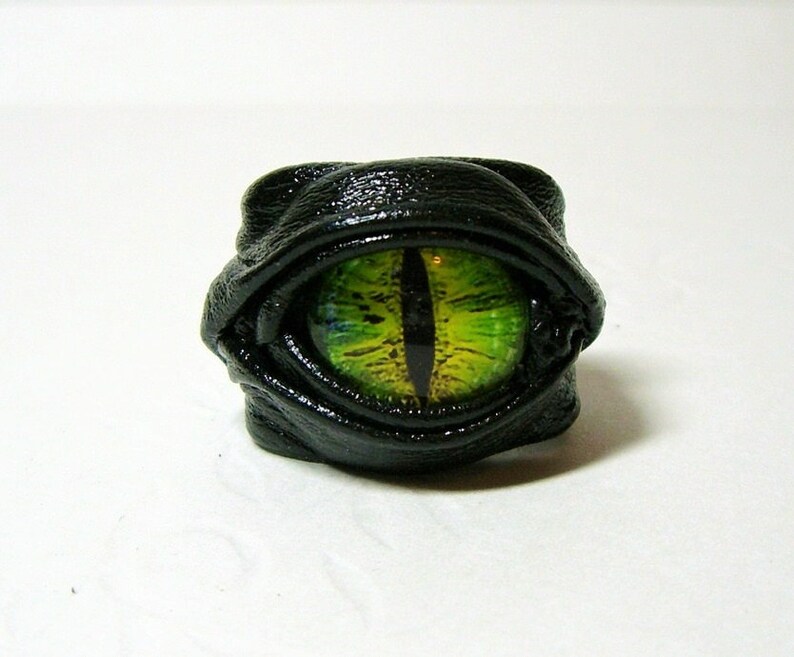 Adjustable Leather Ring. Statement Ring. Magic Evil Eye Occult | Etsy