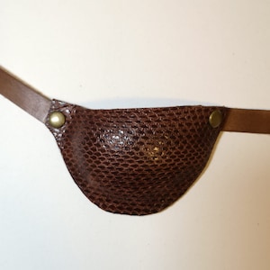 Handmade Leather Eye Patch with Buckle. Adjustable, Cosplay, Halloween. For the Right or Left Eye.