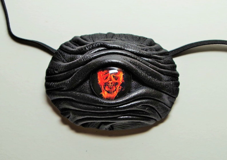 Black Leather Eye Patch Cosplay Larp Steampunk Pirate Captain Etsy