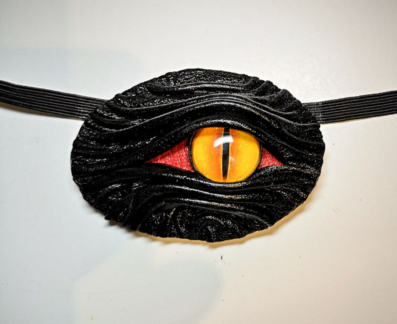 Black Leather Eye Patch Cosplay Evil Eye Steampunk Pirate Etsy