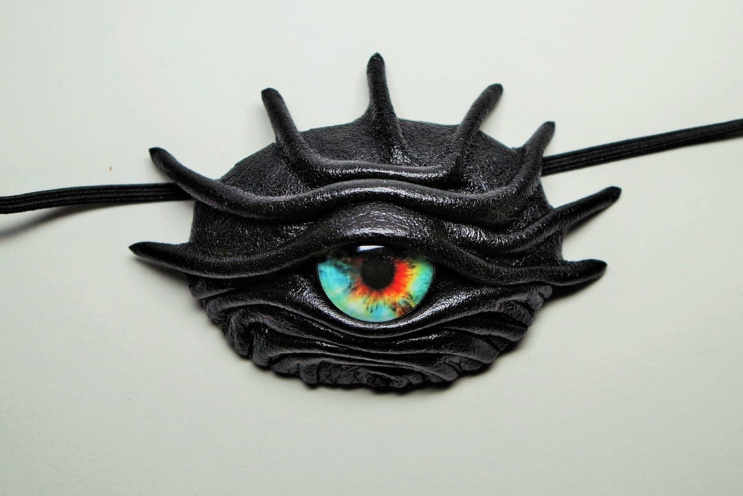 Dragon Eye Eye Patch Black Leather. Snake Eye Patch. Blue Eye Leather ...