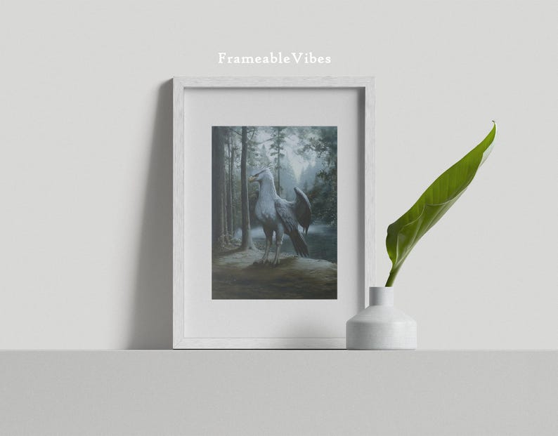 Hippogriff Wall Art, Magical Creature Printable Portrait, Digital ...