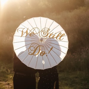 Wedding Vow Renewal Anniversary Umbrella Parasol Custom Unique Anniversary Sign Photography Prop Decoration Bridal Party Decor