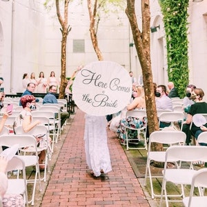 Ring Bearer Flower Girl Accessory Wedding Ceremony Decor Parasol Umbrella Photography Prop  Bridal Here Comes the Bride Sign