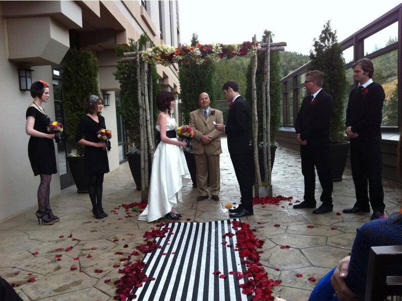 Wedding Aisle Runner Stripe Aisle Runner Black Gray Navy Blue Etsy