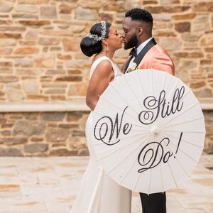 Wedding Vow Renewal Anniversary Umbrella Parasol Custom Anniversary Sign Banner Photography Prop Decoration Anniversary Decor