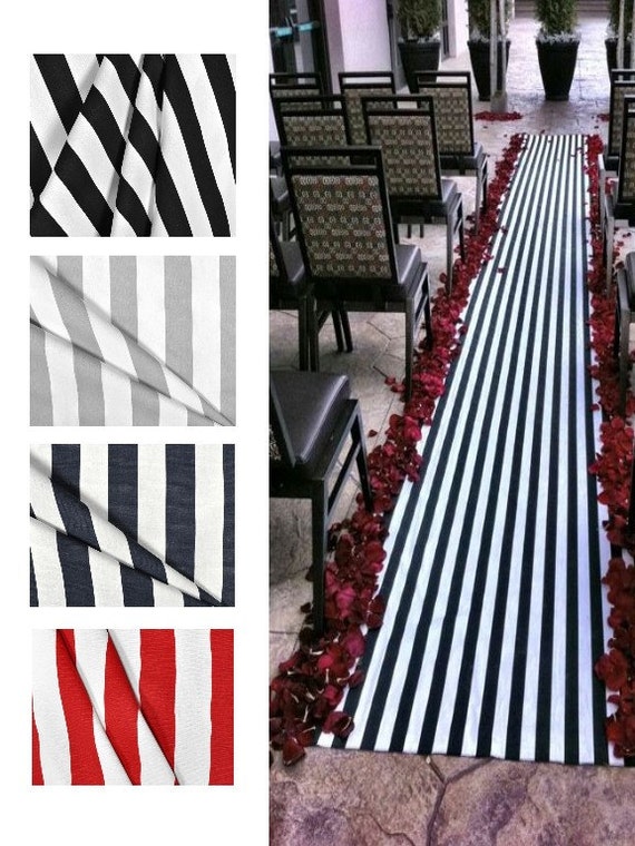 Wedding Aisle Runner Stripe Aisle Runner Black Gray Navy Blue Etsy