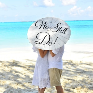 Wedding Vow Renewal Anniversary Umbrella Parasol Custom Anniversary Sign Banner Photography Prop Decoration Anniversary Decor