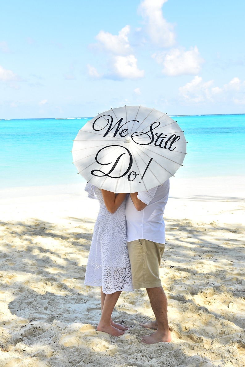 Wedding Vow Renewal Anniversary Umbrella Parasol Custom Anniversary Sign Banner Photography Prop Decoration Anniversary Decor
