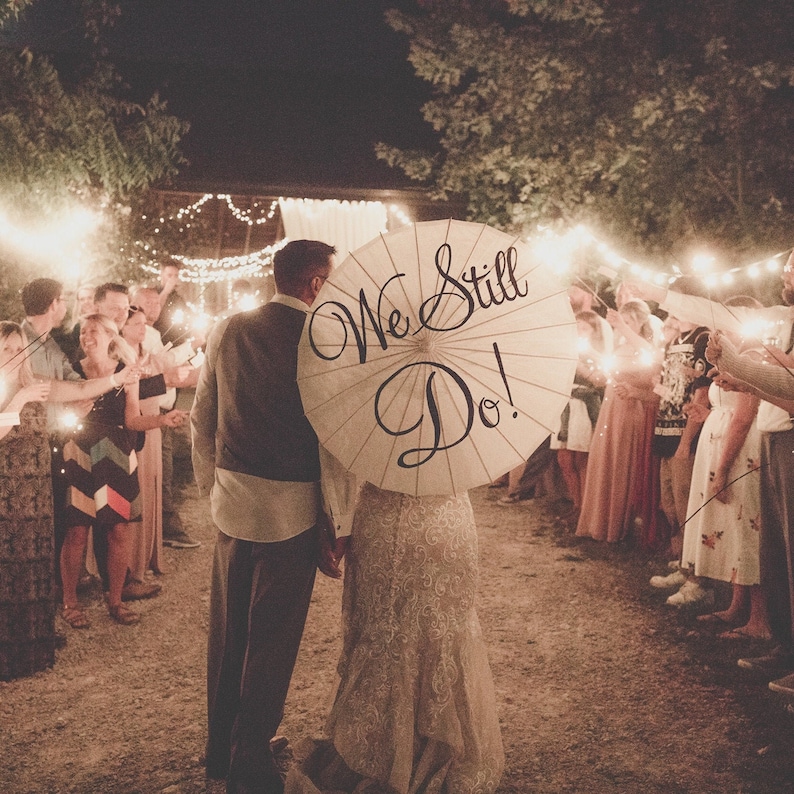Wedding Vow Renewal Anniversary Umbrella Parasol Custom Anniversary Sign Banner Photography Prop Decoration Anniversary Decor