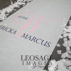 Real Fabric Aisle Runner Personalized Wedding Monogram Isle Runner Custom Ceremony Decor White Ivory Walk Decor Gift Idea