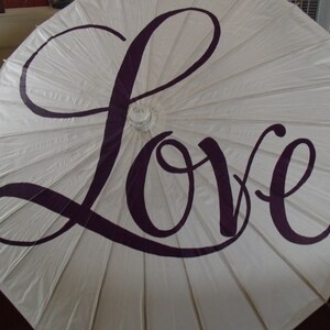 Wedding Love Decor Bridal Parasol Umbrella Ceremony Decor Wedding Engagement Announcement Custom Personalized Photography Prop Sign Banner image 3