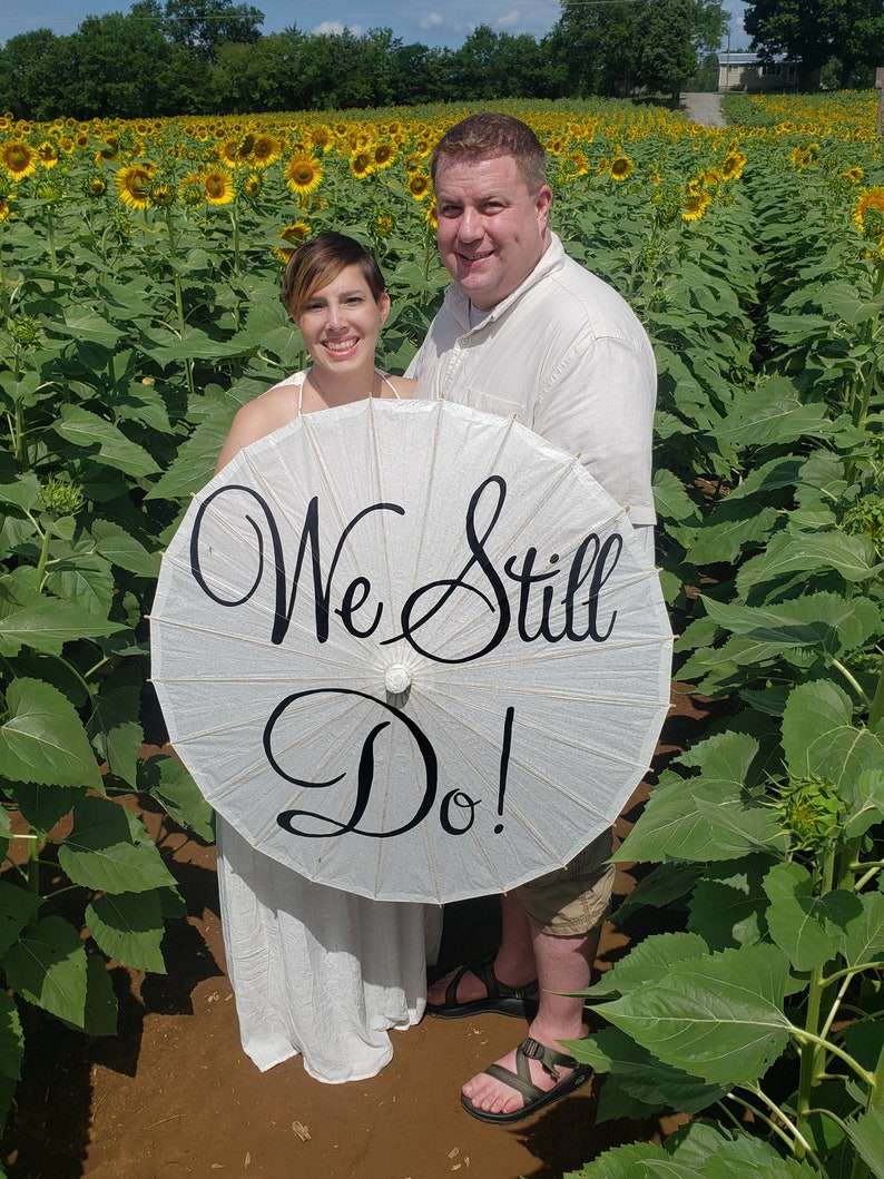 Wedding Vow Renewal Anniversary Umbrella Parasol Custom Anniversary Sign Banner Photography Prop Decoration Anniversary Decor