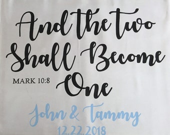 Personalized Custom Wedding Aisle Runner: Hand-Painted Monogram, Indoor/Outdoor Real Fabric