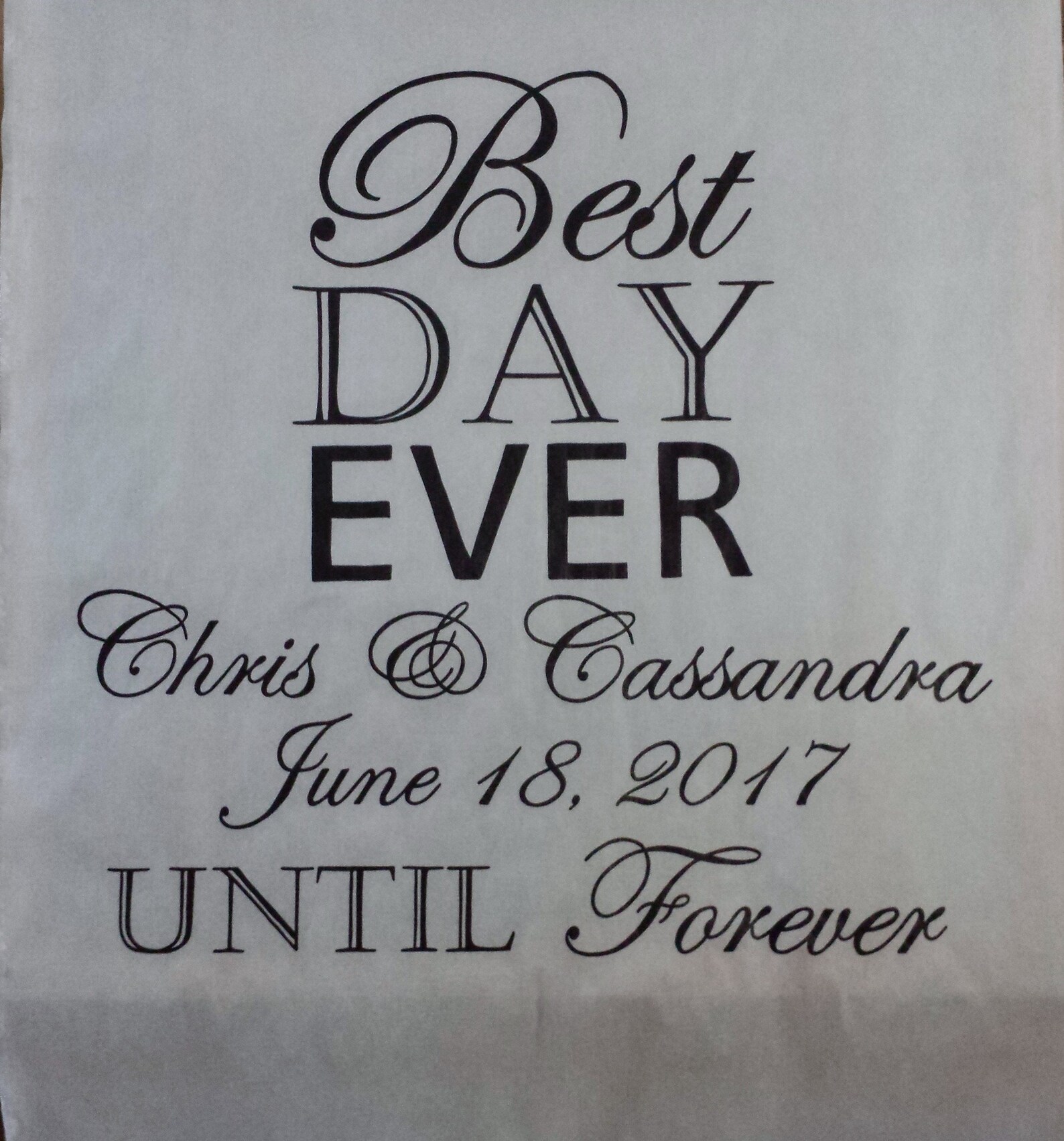 Wedding Aisle Runner Personalized Quote Verse Phrase Custom Etsy