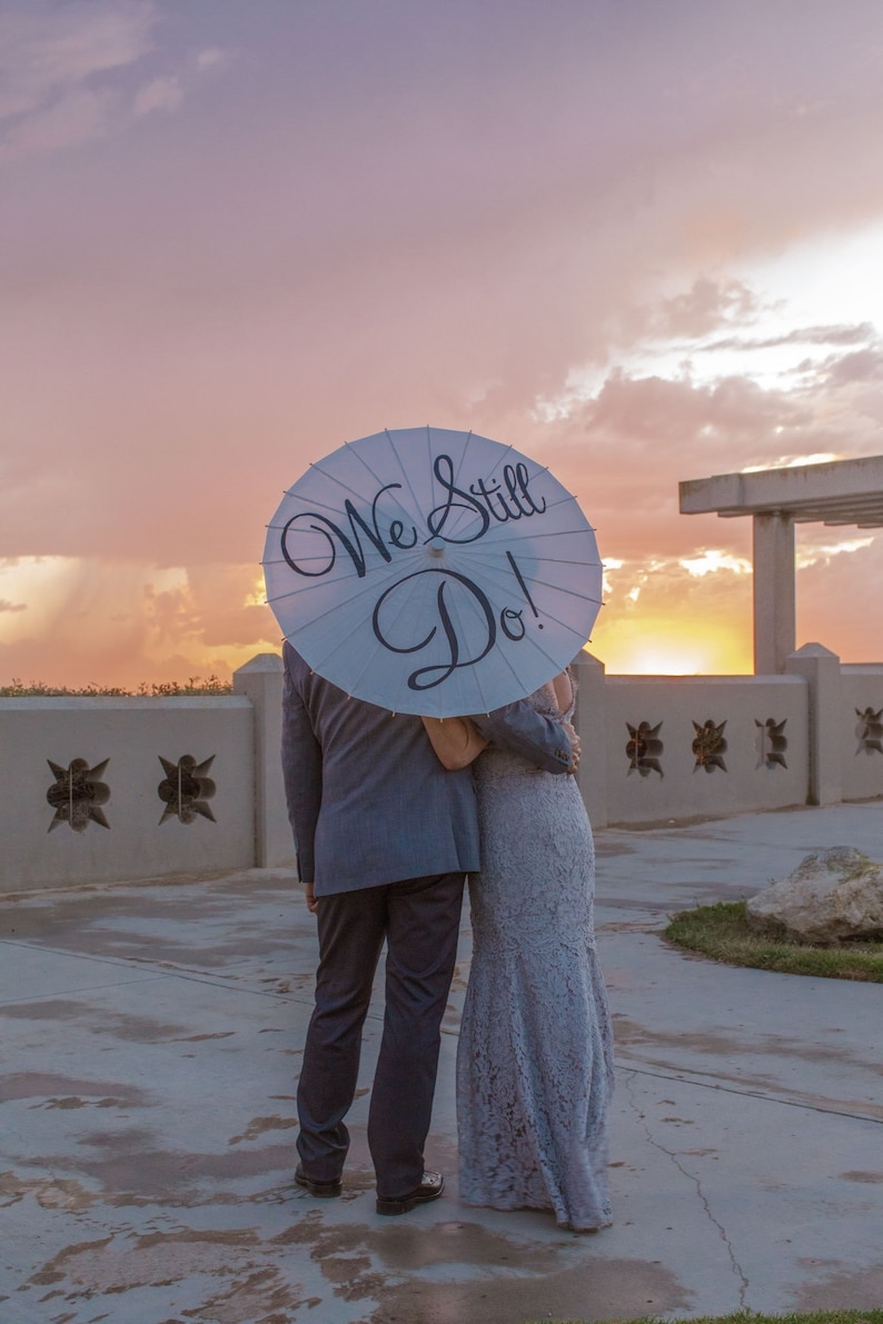 Wedding Vow Renewal Anniversary Umbrella Parasol Custom Anniversary Sign Banner Photography Prop Decoration Anniversary Decor