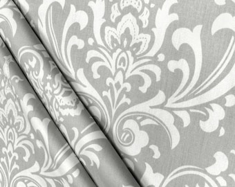 Gray Table Square Overlay; Floral Wedding Centerpiece, Damask Linens, Baby Wedding Shower Reception Decor