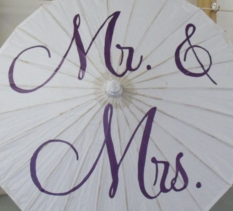 Wedding Decoration MR & MRS Parasol Umbrella Custom Engagement Sign Personalized Wedding Photo Prop Engagement Ceremony Decor