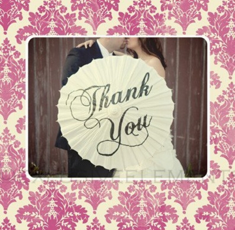 just married parasol umbrellas