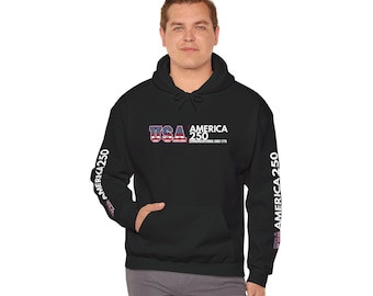 Sudadera con capucha USA America 250 / Sudadera con aniversario de la independencia patriótica