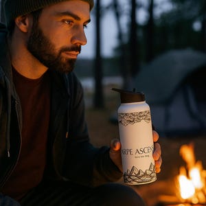 Adventure Stainless Steel Water Bottle: Hiking, Camping, Outdoor Hydration