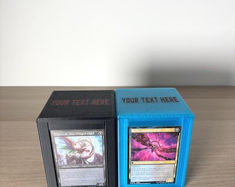 Custom Text MTG Commander Deck Box | Personalized Card Storage Case