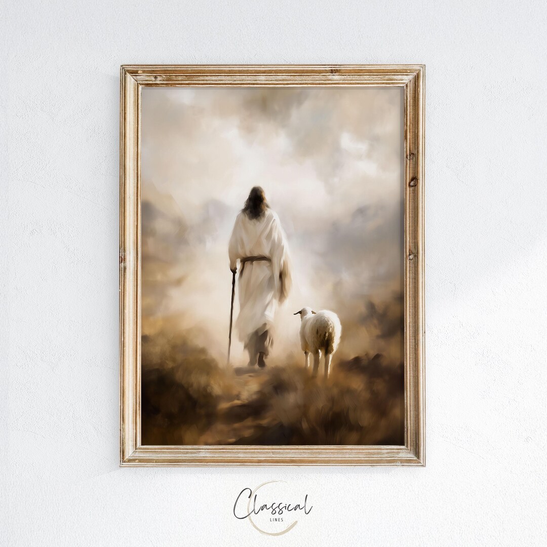 Jesus With Lamb Print, Christian Wall Art (digital Download) - Etsy