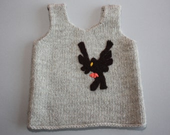 Knit UNISEX Vest in Heathered Oatmeal - Sizes 0-6mos - 6Y