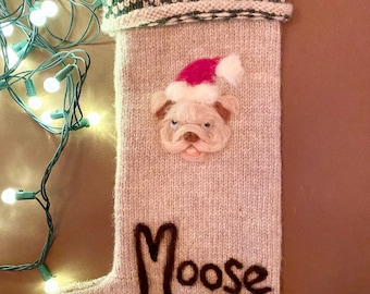 One-of-a-Kind CUSTOM Handmade Christmas Stocking of YOUR DOG!!