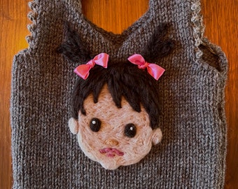 Baby / Toddler PORTRAIT in WOOL: Custom Art with Needle-Felted Applique Based On The Child's Likeness