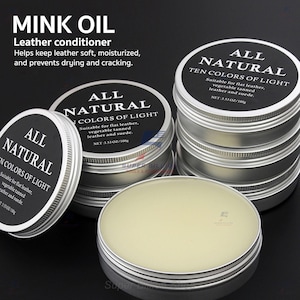 Mink Oil Leather Conditioner – 100g Cream in Aluminum Tin – Softens & Protects All Smooth Leather
