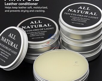 Acondicionador de cuero con aceite de visón – Crema de 100 g en lata de aluminio – Suaviza y protege todo tipo de cuero liso