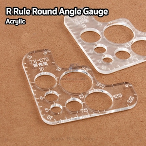 Acrylic Circle Ruler for Pattern Making – Round Angle Measuring Tool for Leathercraft, Bags & DIY Projects