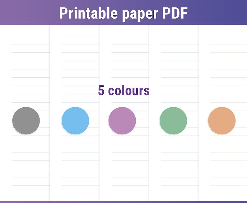 Printable Paper Bundle PDF - Lined, Grid & Dotted | A3 A4 A5 Letter ...