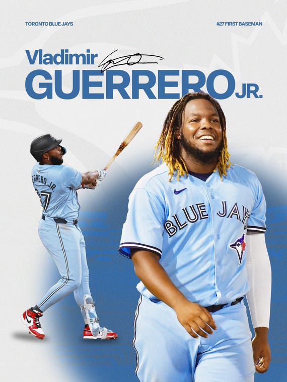 Vladimir Guerrero JR Print - Etsy