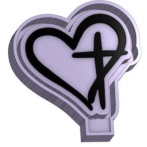 Heart Cross Freshie Mold | Freshie STL File | Digital File | Silicone Freshie Mold | Cross Freshie Housing | Heart Freshie Mold