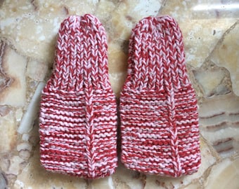 Hand Knitted Slippers - size 9 inches