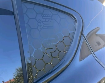 2x Avery rear window stickers Alfa Romeo Stelvio full black