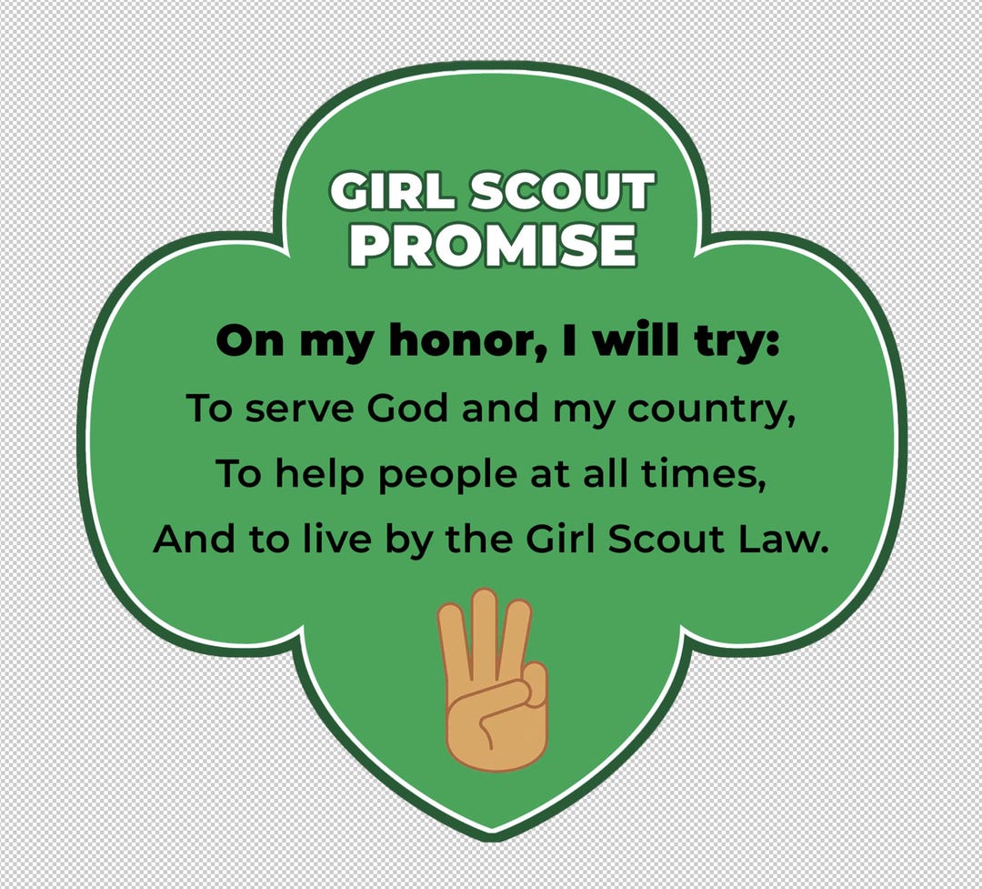 Girl Scouts Promise Law Printable Download Etsy