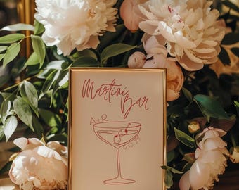 Art Deco Martini Bar Sign