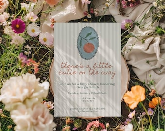 There’s a Little Cutie on the Way Baby Shower Invite