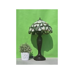 Tyffany style night lamp. Decorative table lamp. Desk lamp. Unique lamp. Gift idea