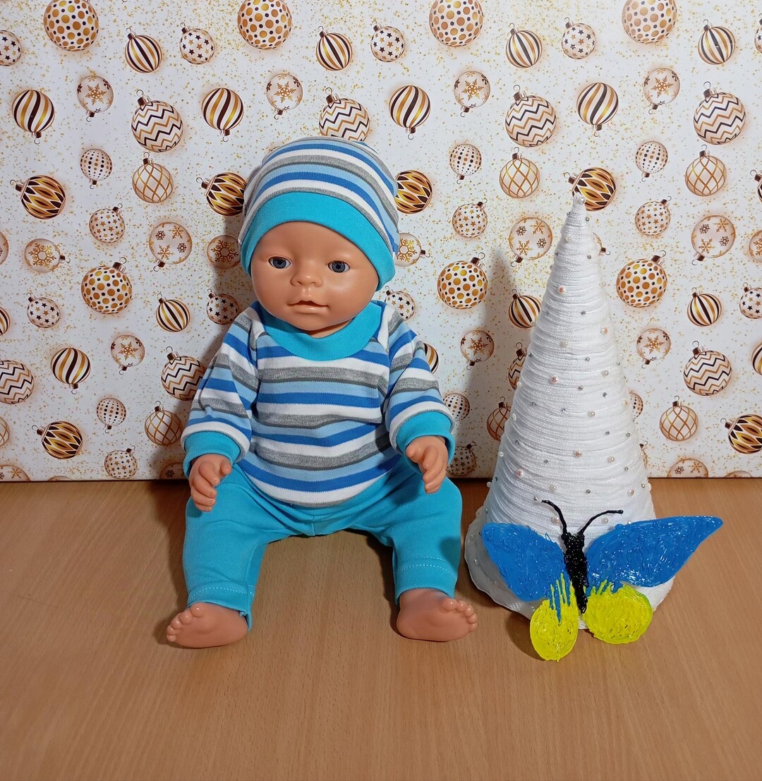 Baby Born Boy Doll Suit. Pajamas for Boy 17 Inches. a Set of Clothes ...