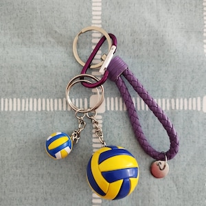 Volleyball couple keychain set, keyring, fit for volleyball bag, keychain volleyball