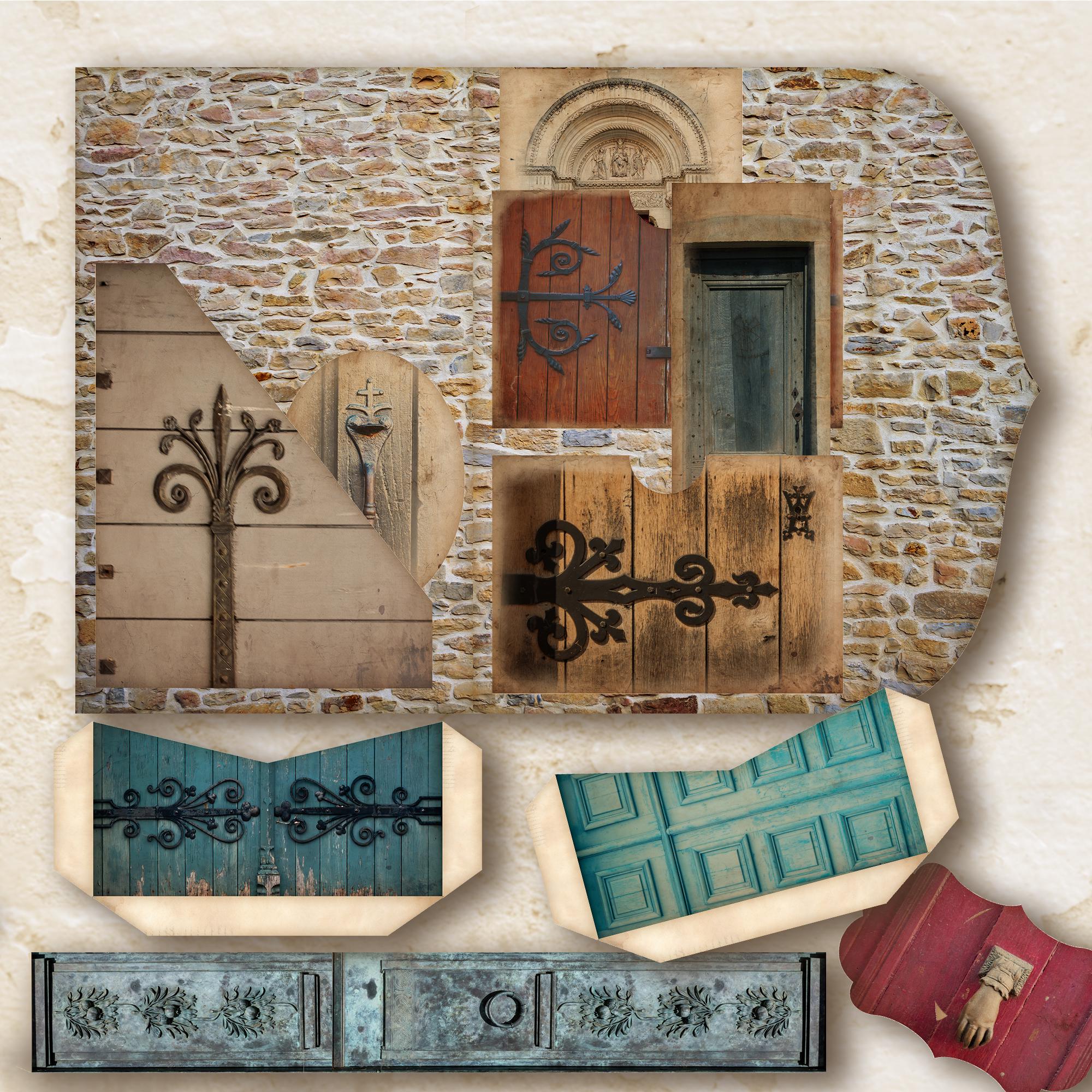 Ancient Door Junk Journal Pages: Vintage Ephemera, Embellishments ...